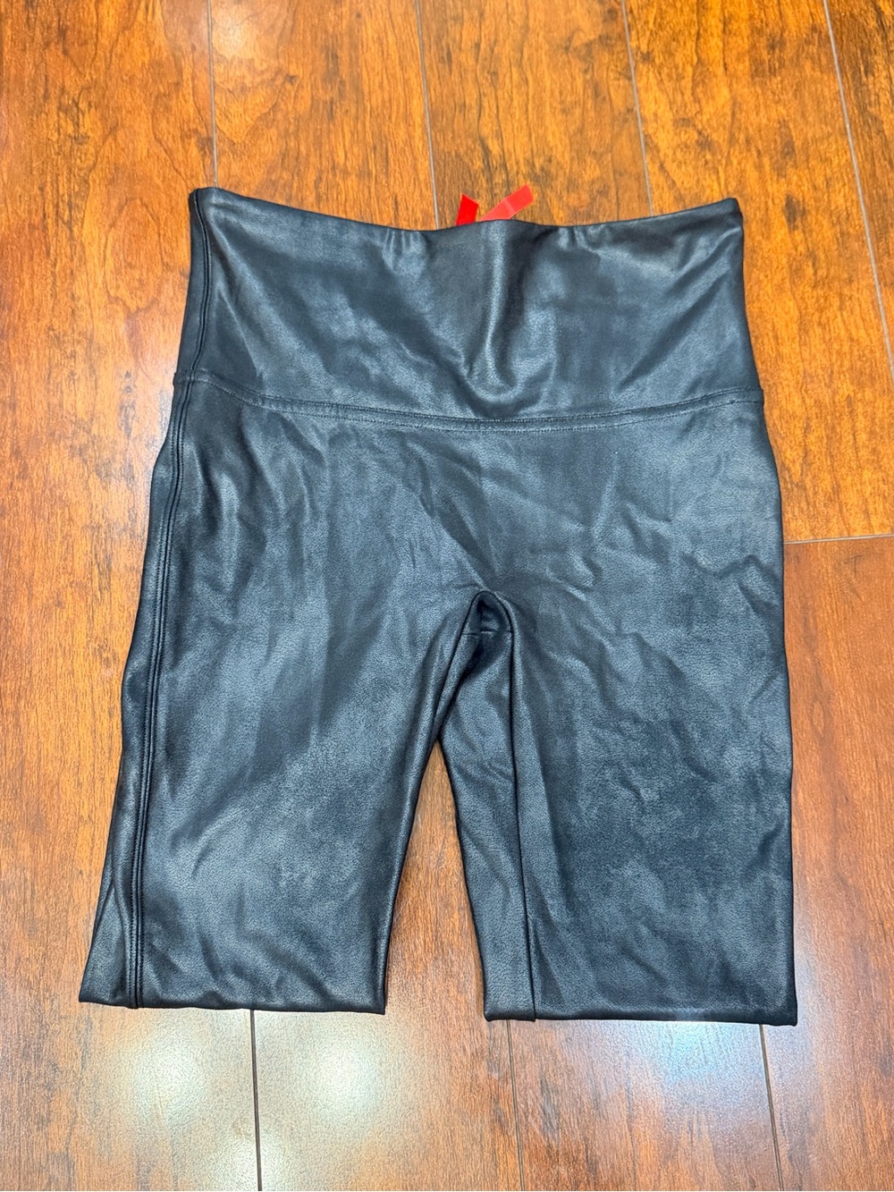 High-Waist Black Faux Leather leggings